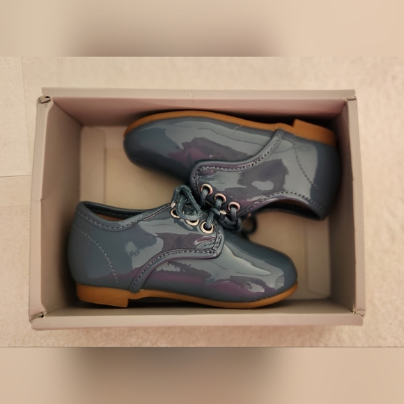 ZEEBRAKIDS • NEW Baby Patent Leather Dress Shoes, Marlin Blue, Size 21 (5.5 US) - Picture 3 of 9